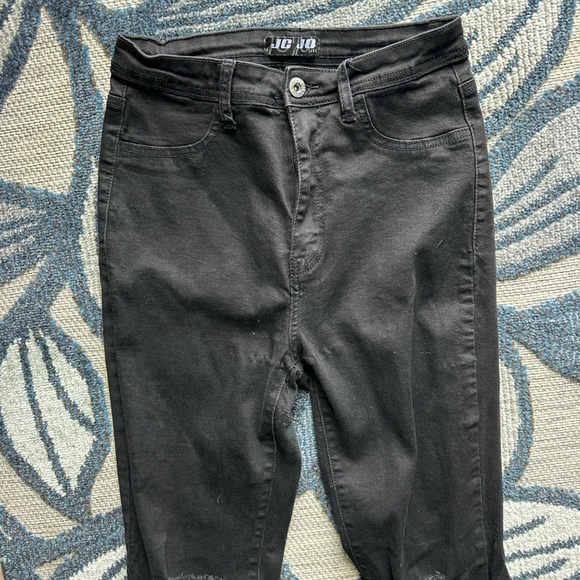 JC & JQ Distressed Flare Bell Bottom Denim Jeans - Picture 6 of 9
